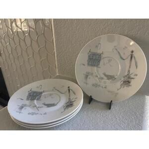 Rosenthal Germany by Raymond Loewy - Plaza - Saucers - 6 1/2" set of 4